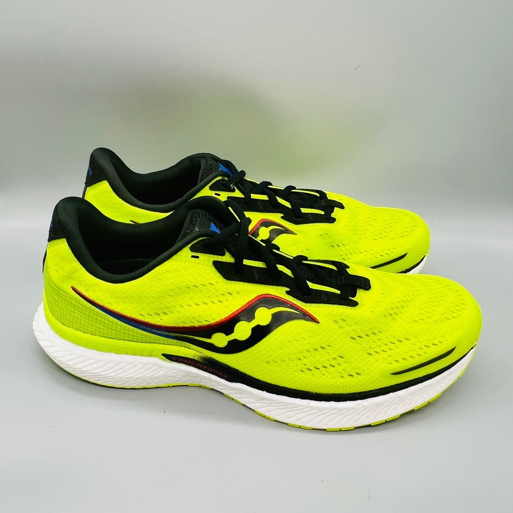 Saucony Shoes Mens 13 Yellow Mesh Triumph 19 Running Athletic Sneakers Comfort